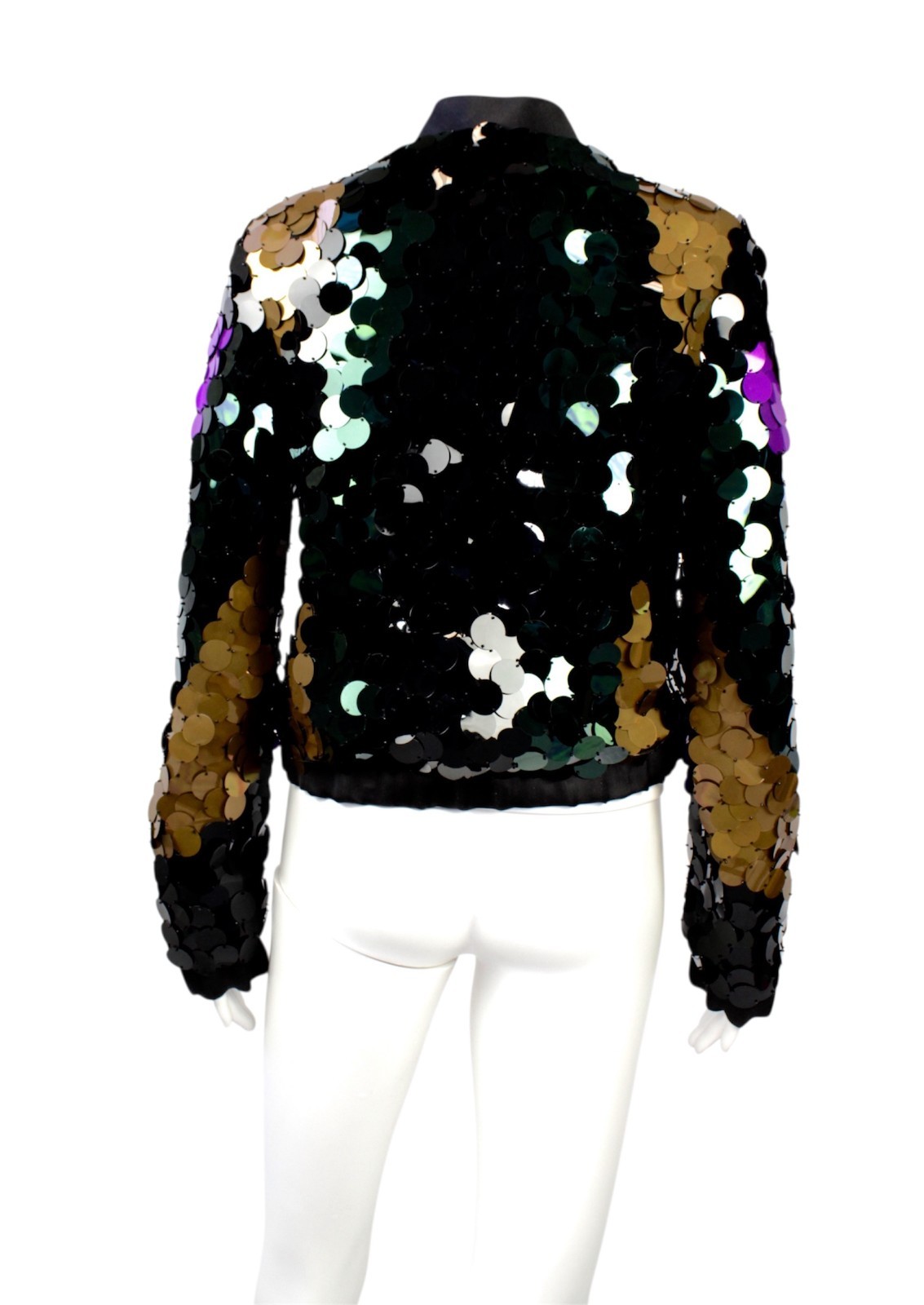 SPECTACULAR VINTAGE 2008  MIU MIU BY PRADA PALETTES SEQUIN  BOMBER JACKET NOS image 4
