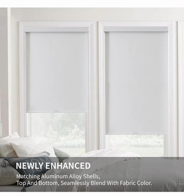 100% Blackout Roller Shades (Pro), Free-Stop Cordless Blinds for Windows 63 X 96