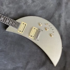 Electric Guitar KA Moonsault Silver Burst Solid Body HH Pickup Chrome Part