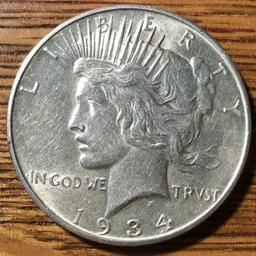 1934 D Peace Silver Dollar $1 - AU Condition - Low Mintage - FREE SHIPPING