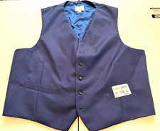 Men s Big Tall 100 Wool Suit Vest Jos A Bank 1905 Navy 56R NWT