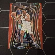 2024-25 Panini Select Yves Missi Mezzanine Red Flash Prizm 244/299