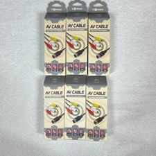 Sega Saturn AV Cable RCA Composite Audio Video 6ft Bundle Lot of 6 New