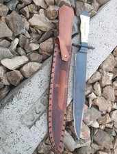 Custom Handmade Hunting Bowie Carbon Steel Full Tang Bowie Bone Handle
