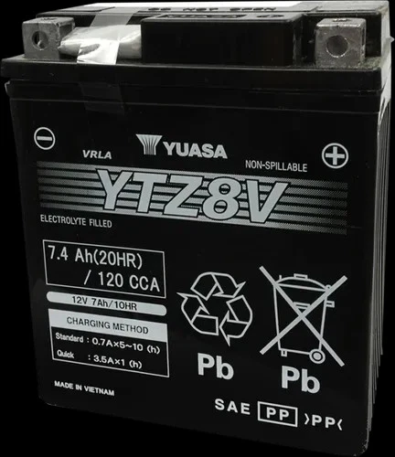 Batería AGM activada de fábrica Yuasa H-P YTZ8V Honda CB500F 19-20 Foto 2 de 4