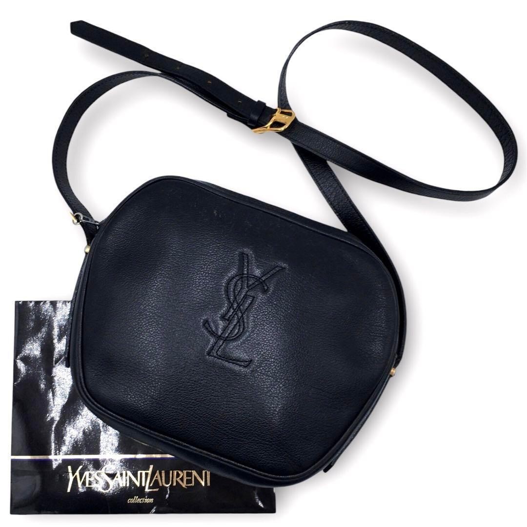 Borsa a tracolla Yves Saint Laurent YSL Cassandra pelle nera autentica F07141217