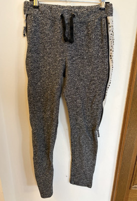 Enza & Lea Paris Cloth Pants Womens Joggers Gray Studded Size S/M