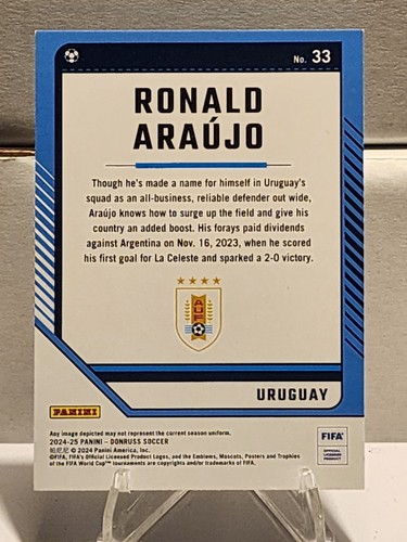 2024-25 Panini Donruss FIFA - Ronald Araujo #33 Cubic - Imagen 2 de 2