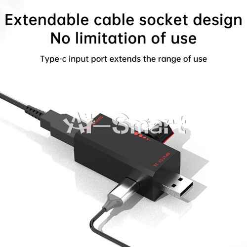 5W DC5V 2A Fan Controller Stepless Speed Control w/ Switch USB Protection Type-C - Picture 4 of 24