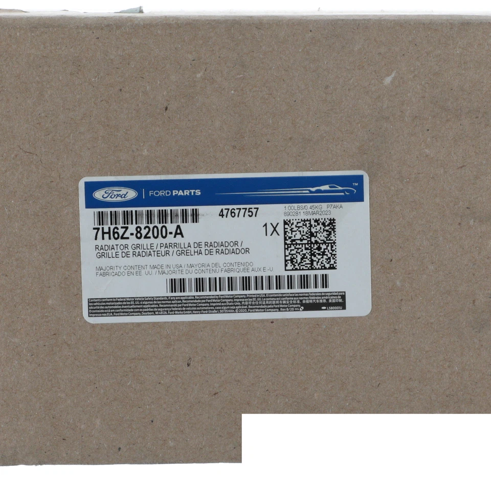 Rejilla de radiador superior delantera 7H6Z-8200-A OEM NUEVO Lincoln MKZ 2007-2009 Foto 3 de 3