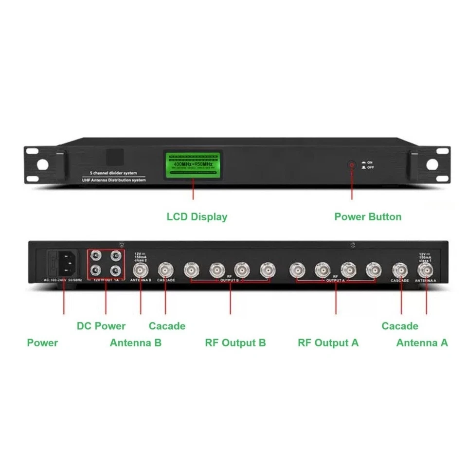 Wall-Mounted Wideband Antenna Distribution System for Shure QLX-D ULX ULX-D Sets - Image 2 of 4