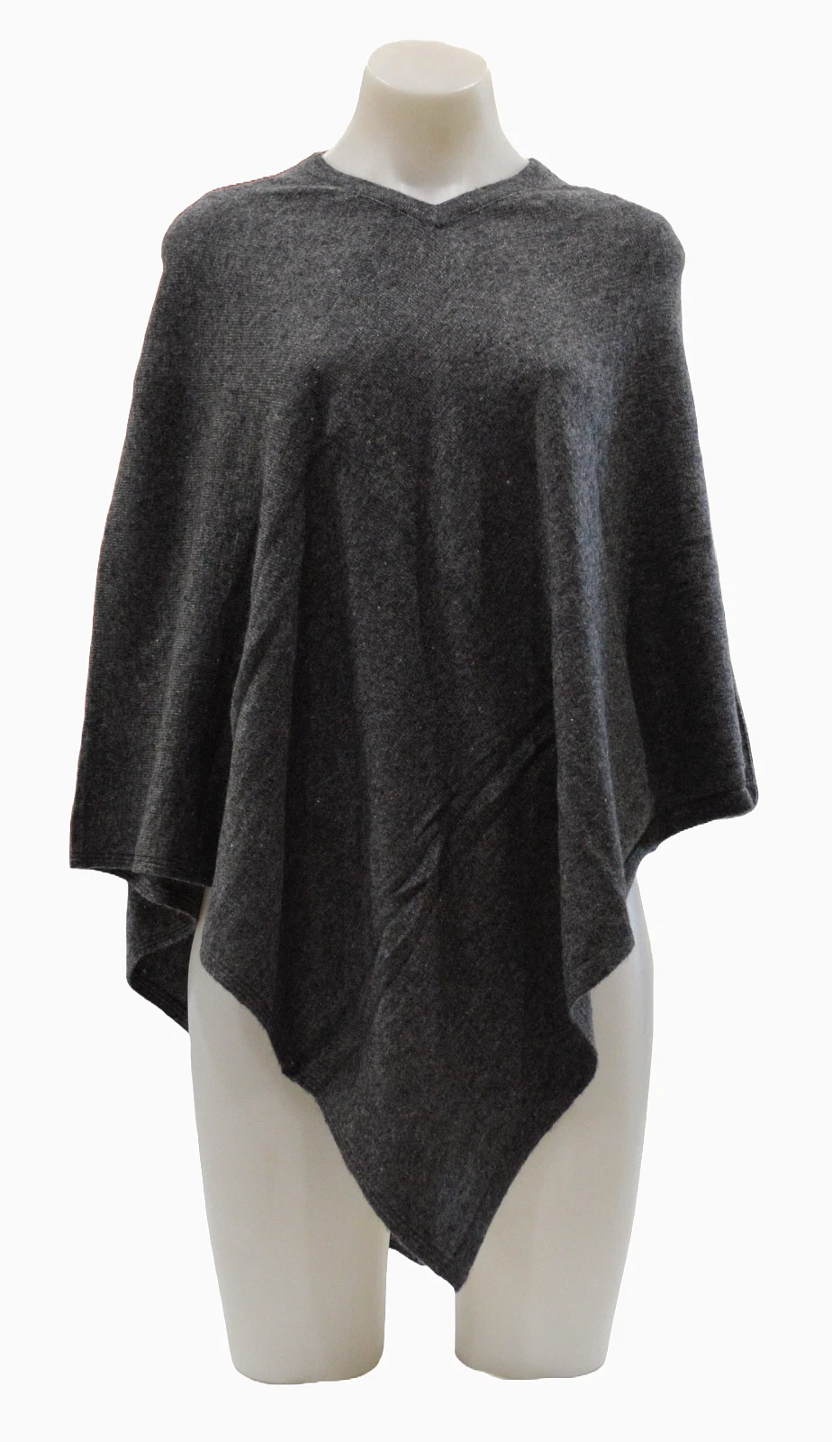 Charcoal Cashmere Blend Poncho Pashmina Wool Wrap Warm Women Cape Fabric Yarn 8