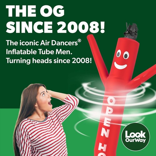 Eye-Catching 7ft Inflatable Tube Man with Durable Nylon and Weather-Proof Blower - Picture 4 of 8