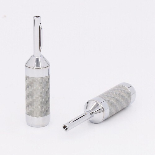 4PCS Audio Banana Plug HiFi Rhodium Plated Speaker Cable Connector Interconnects - Picture 11 of 14
