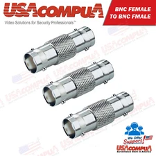  3PCS BNC Female to BNC Female Cable COAX Connector Adapter for CCTV Camera