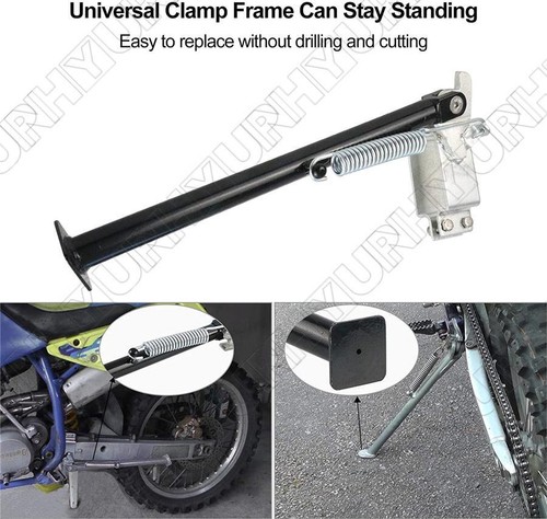 14" Clamp Frame On Side Kick Stand for Dirtbike HEAVY DUTY Off Road Bikes New