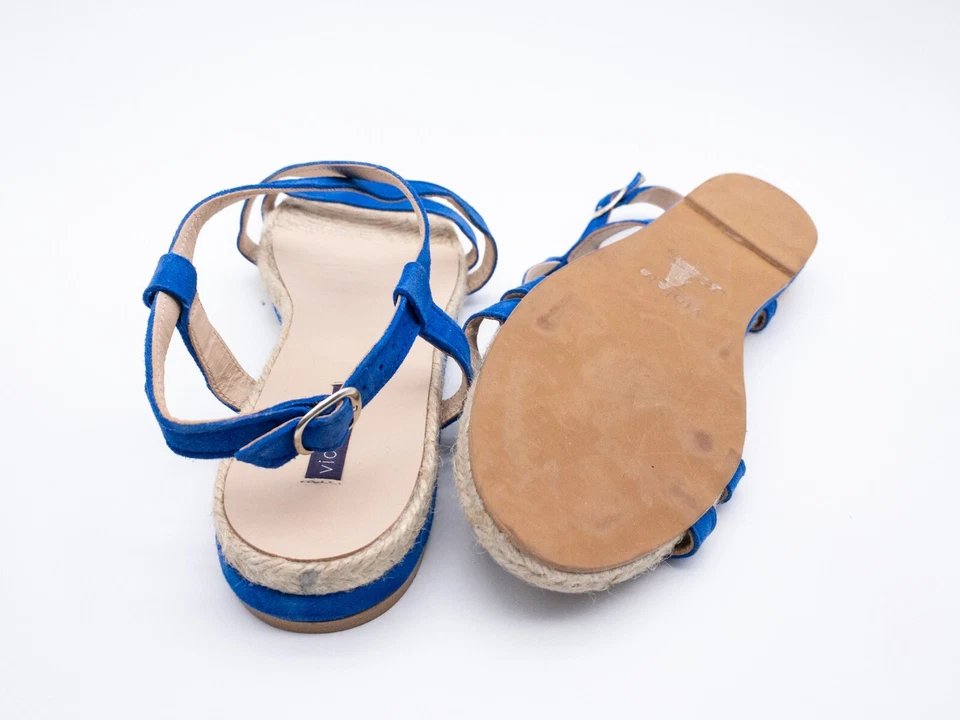 MANGO Mujer Sandalia con Correa Zapatos de Verano Azul Talla 41 Ue Art. 12729-30 - Imagen 2 de 3