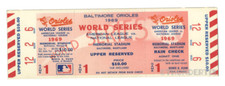 1 1969 WORLD SERIES NEW YORK METS UNUSED FULL TICKET  game 1 laminated  reprint