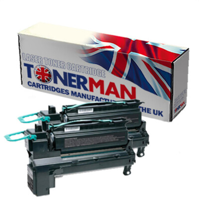 *SONDERANGEBOT* 2 x schwarze Toner für Lexmark C792 C792X1KG 20k UK Reman.