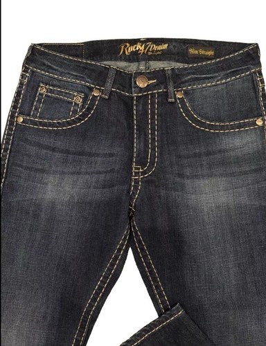 Wrangler Rock 47 Premium Jeans Mens 32x34 Denim Boot Cut Sample Prototype New - Picture 4 of 13