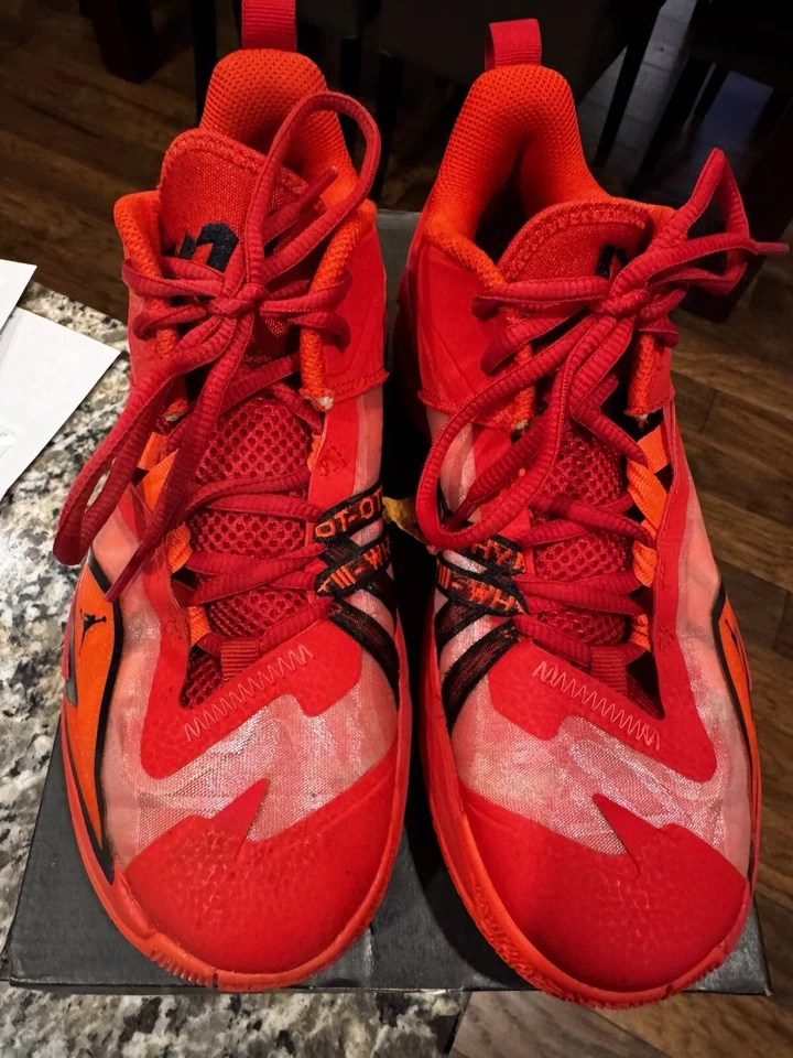 Jordan One Take 3 Size 5.5Y DC7702-606 University Red Sneakers - Image 2 of 4