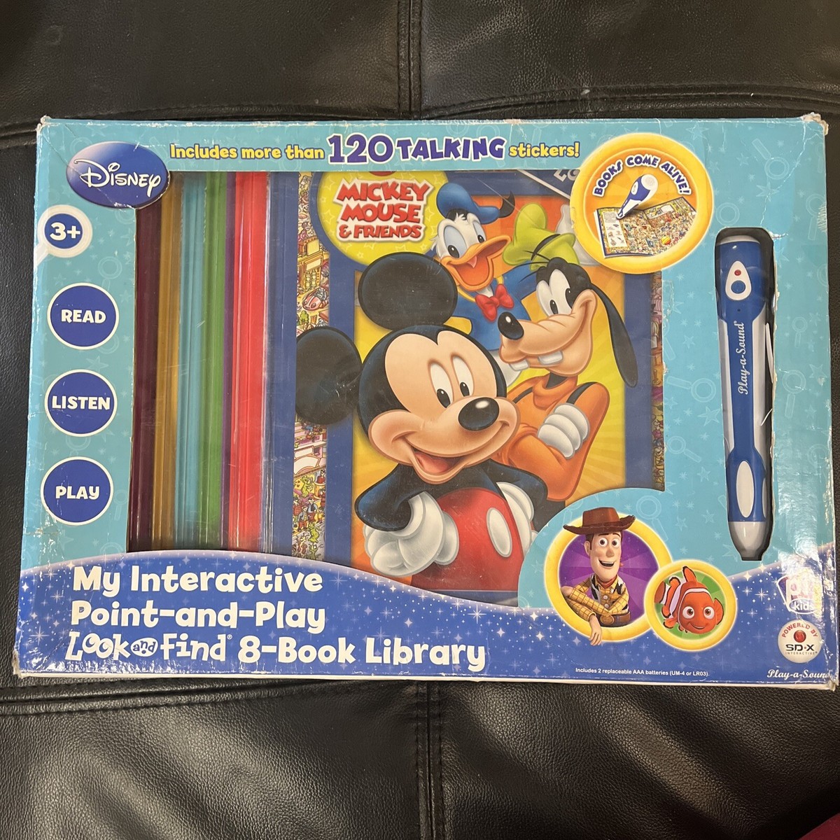 Disney My Interactive Point and Play 8 BOOK LIBRARY w/ pen that