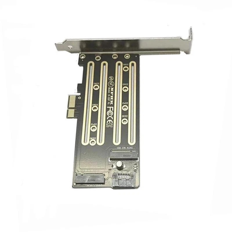 M.2 NGFF SATA NVMe SSD Adapter Card B-Key M-Key Hard Disk Interface To PCIE X1 - Image 3 of 4