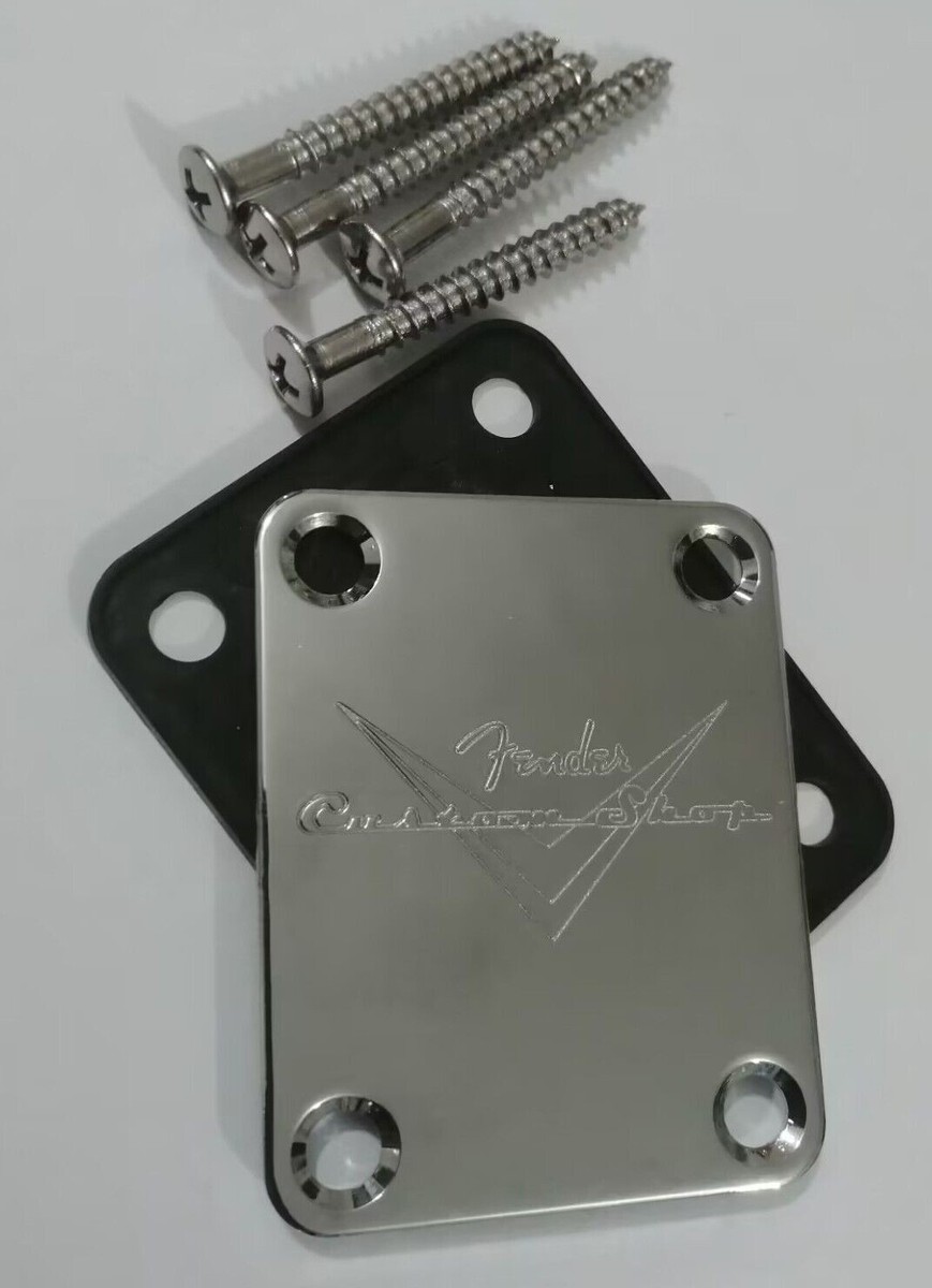 Fender Custom Shop Guitar Neck Plates Chrome for