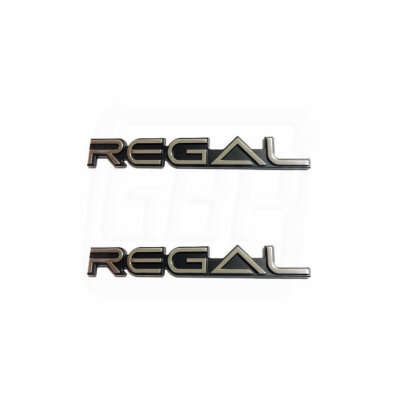 1984-1987 '' Regal '' Quarter Panel Script Emblem 3M Adhesive Backed  (2) 20568989