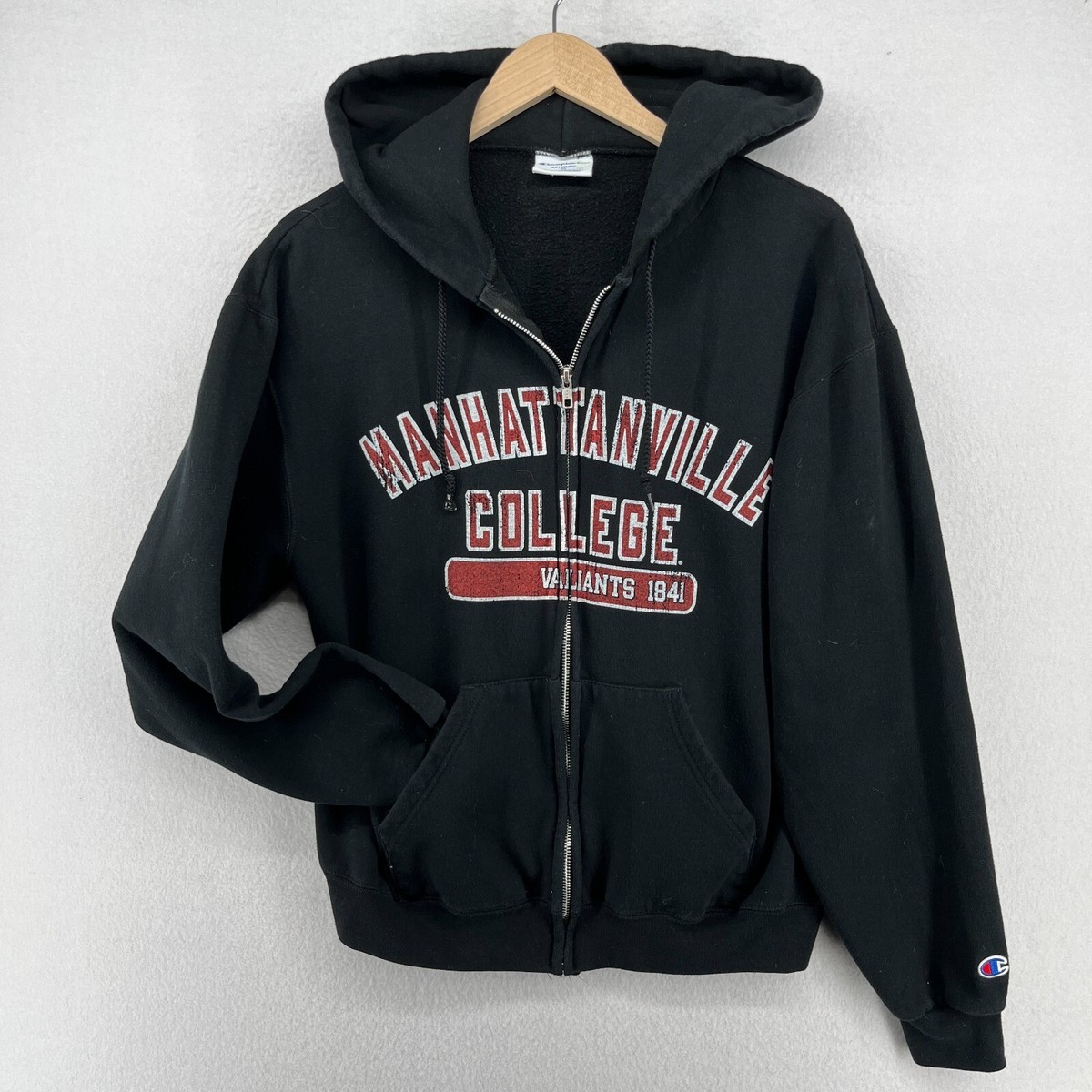 MANHATTANVILLE COLLEGE Hoodie Adult M CHAMPION VALIANTS University 