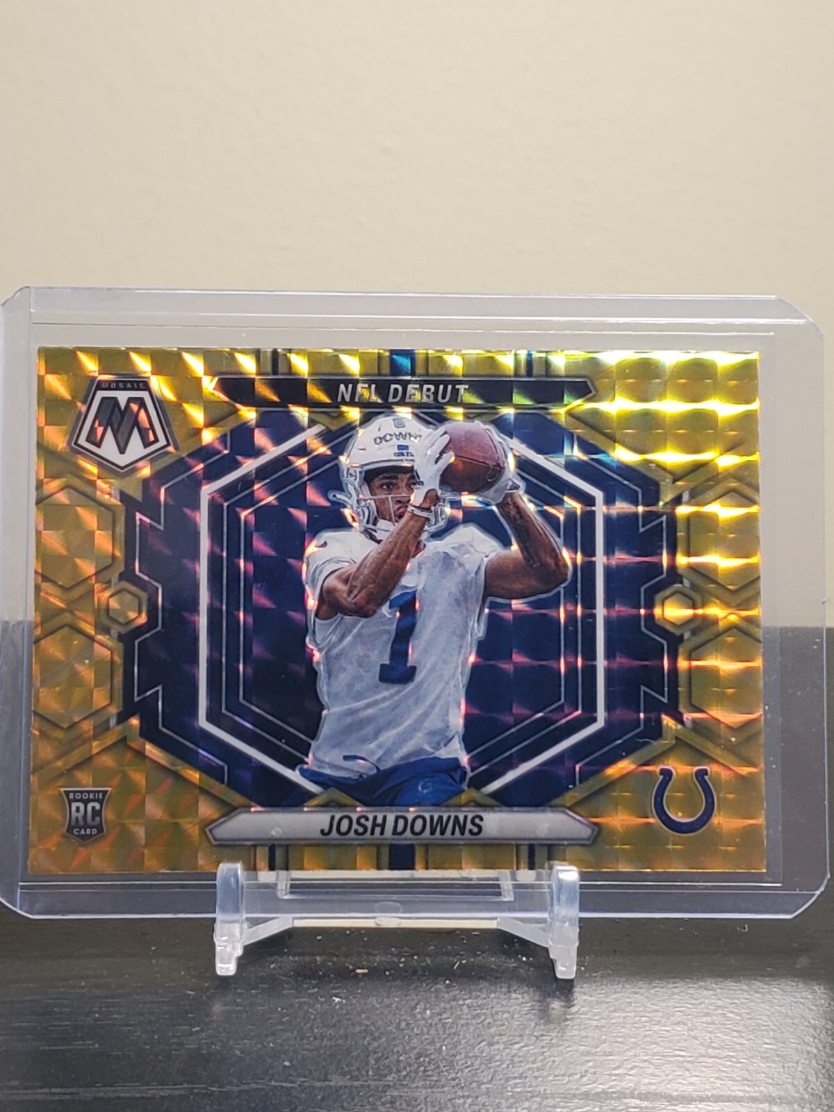 2023 Mosaic - JOSH DOWNS - Reactive Yellow - NFL Debut - Colts RC