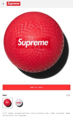 Supreme Franklin® Playground Ball Supreme X Franklin Playground Ball Red Brand New | eBay