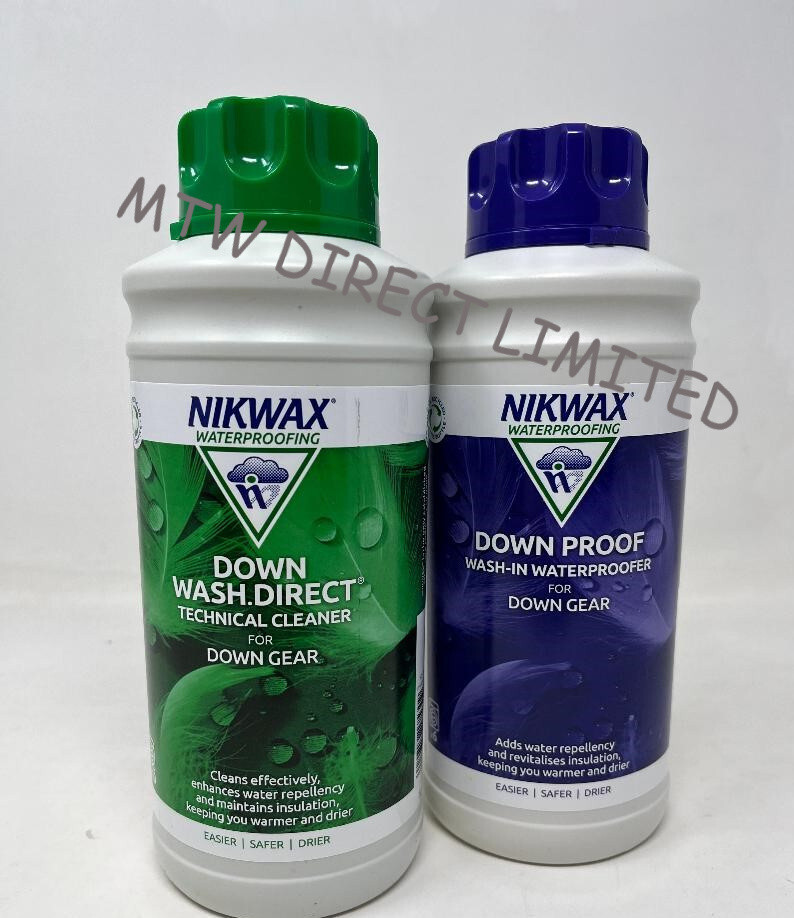 Nikwax Down Wash Direct Down Proof Twin Pack x 1Litre FEATHER