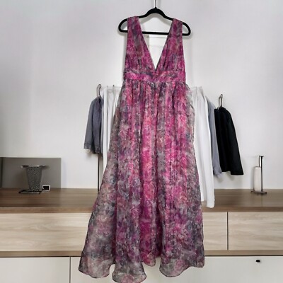 NEW LULUS Garden Romance Magenta Floral Print Organza Maxi Dress Womens Size XL | eBay NEW LULUS Garden Romance Magenta Floral Print Organza Maxi Dress Womens Size XL | eBay