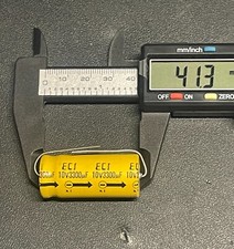 QTY 5 ECI 3300 uf 10 Volt Axial Electrolytic Capacitor NOS mfd