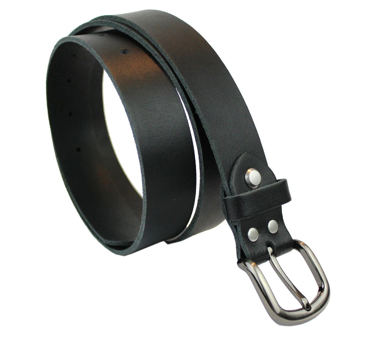 Cintura Donna Sottile In Pelle Sintetica Con Occhielli E Fibbia In Lega - Larga 1,4 Cm, Marrone - 4
