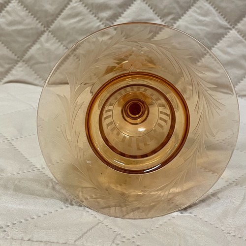 Vintage Fostoria Glass Amber Double Sided Candleholder Candlestick Rare - Picture 4 of 7