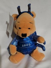 Winnie the Pooh 2003 Millennium bug bean bag plush mbbp UK Disney Store NEW year