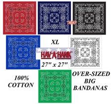 XL BIG SUPER OVER-SIZED PAISLEY 27"BANDANA Face Mask Neck Head Wrap Scarf Scarve