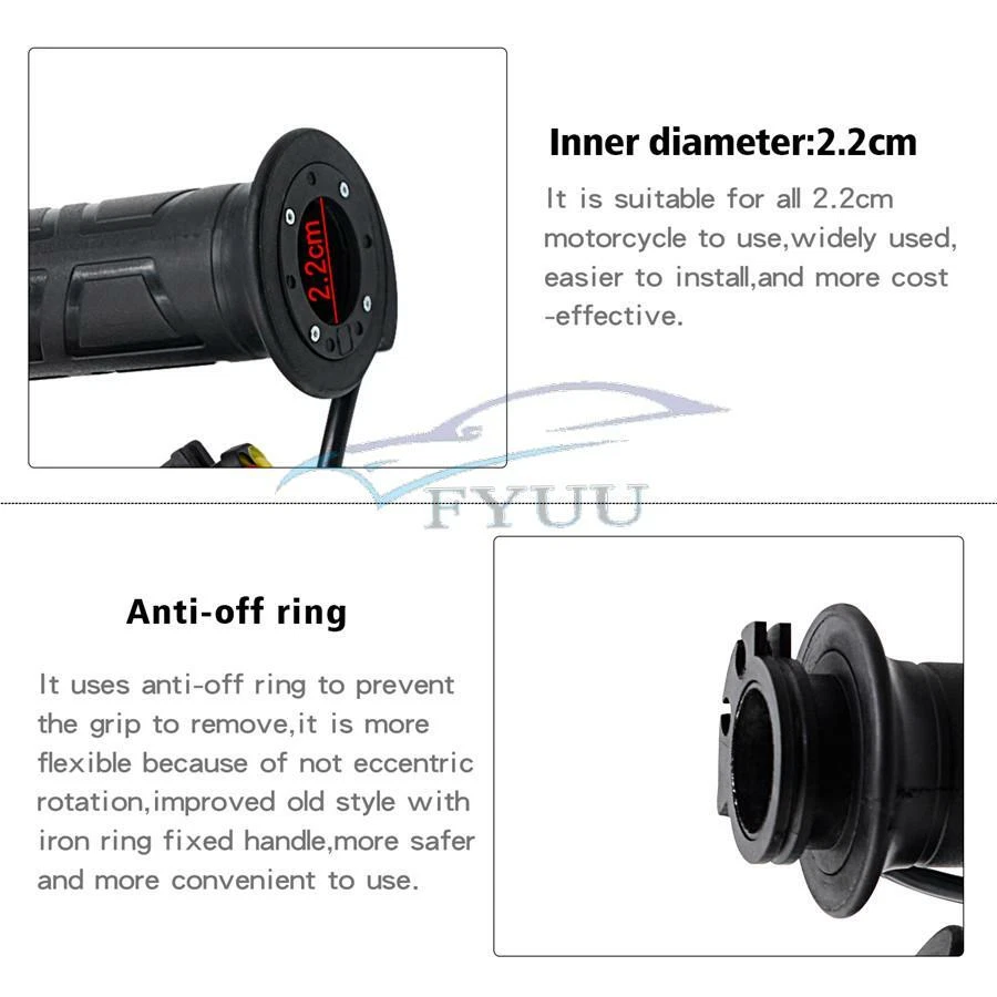 Manillar Calor Eléctrico Moto Inteligente Tres Marchas Control Temperatura Foto 3 de 4