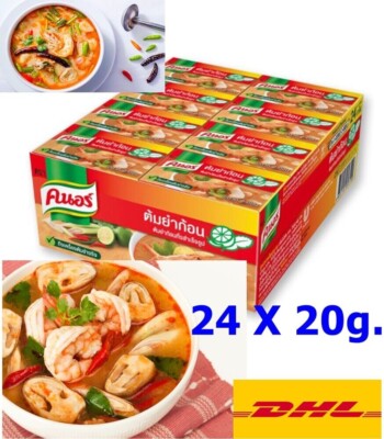 24 X 20g Knorr Soup Tom Yum Flavor Cubes Seasoning Easy Cooking Thai Street Food