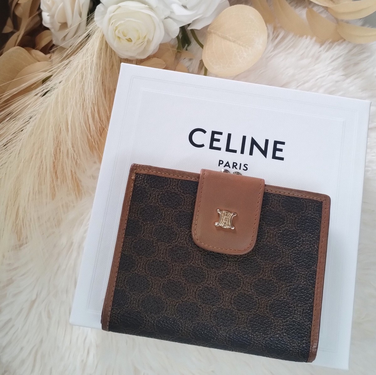 Celine Macadam clasp wallet brown from JAPAN | eBay display picture 3