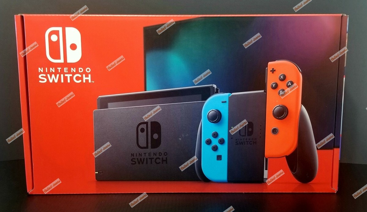 【美品】【おまけ付】Switch Nintendo Switch NINTENDO SWITCH CONSOLE (NEW MODEL) Neon Blue & Neon Red Joy