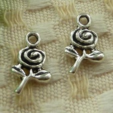 510 Pcs Tibetan Silver Rose Charms Pendant 15X9MM S3700 DIY Jewelry Making