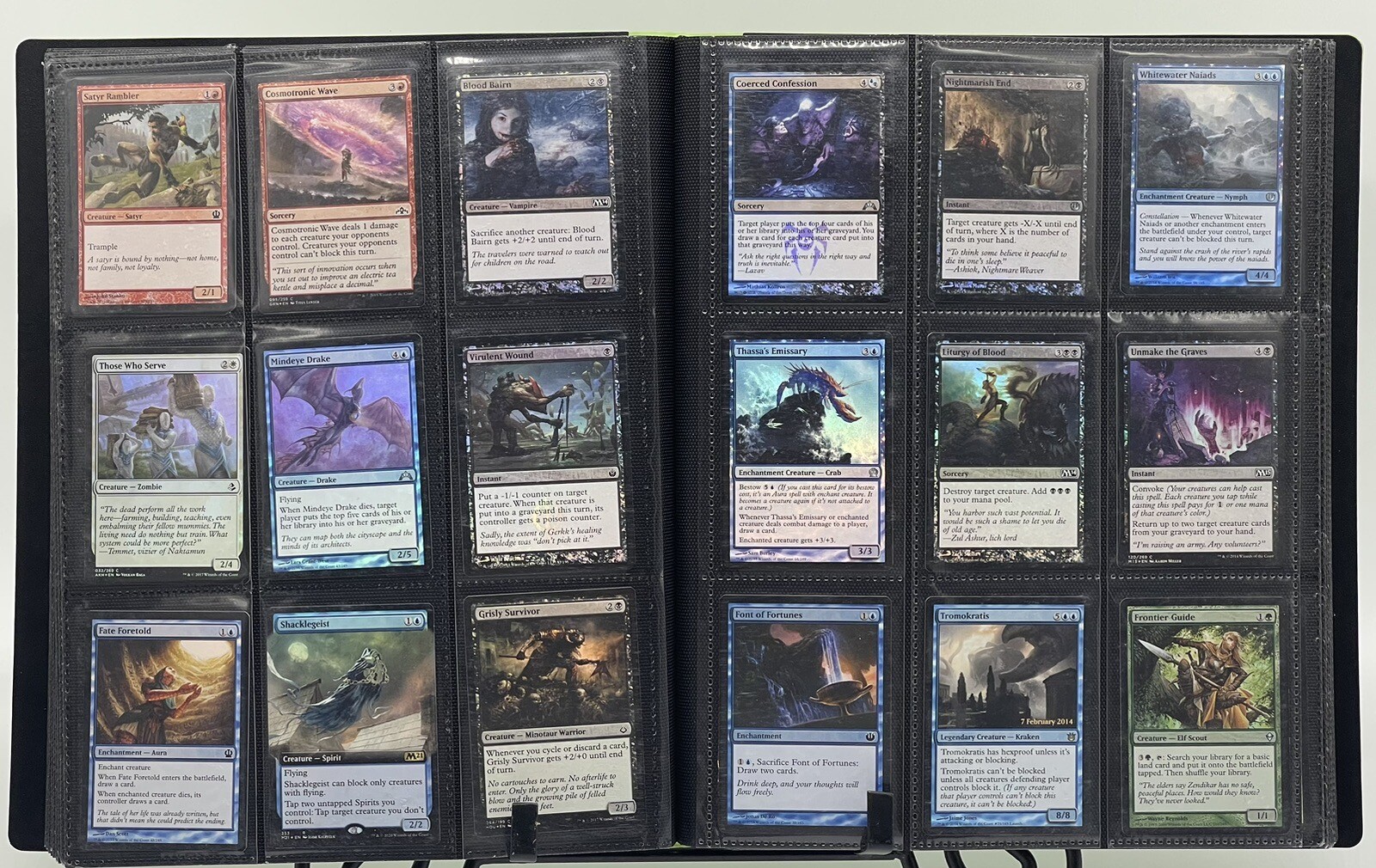 Magic card collection including trade binder 360 Cards MTG All FOILS