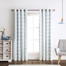 2 Pack: Thermal Lattice Foamback Grommet Curtains - Assorted Colors