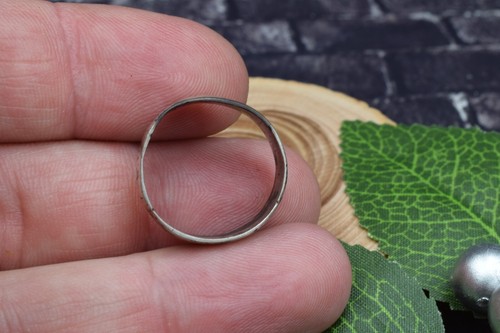 19th century Antique wedding Vtg old russian SILVER handmade carved Nominal ring - 第 11/24 張圖片