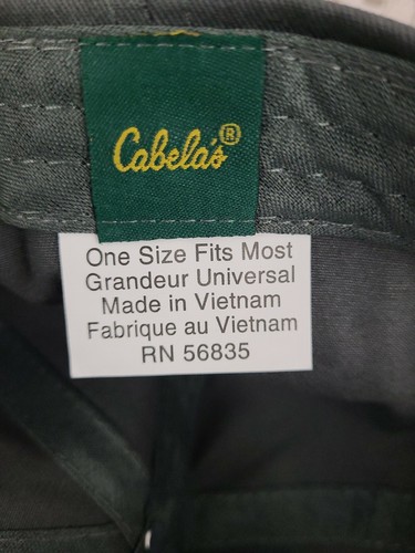 Cabela's Club Men's Strapback Hat Gray w/Yellow Logo One Size Fits Most OSFM - Picture 4 of 10