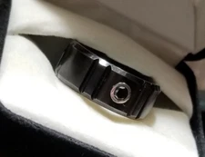 $599 Kay Jewelers black Triton Tungsten Carbide diamond wedding band ring Women