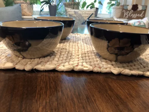 Four Pfaltzgraff Painted Poppies Soup/Cereal Bowls